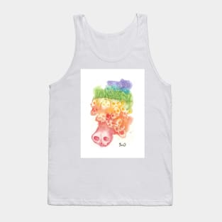 Rainbow Skulls and Flowers Tank Top